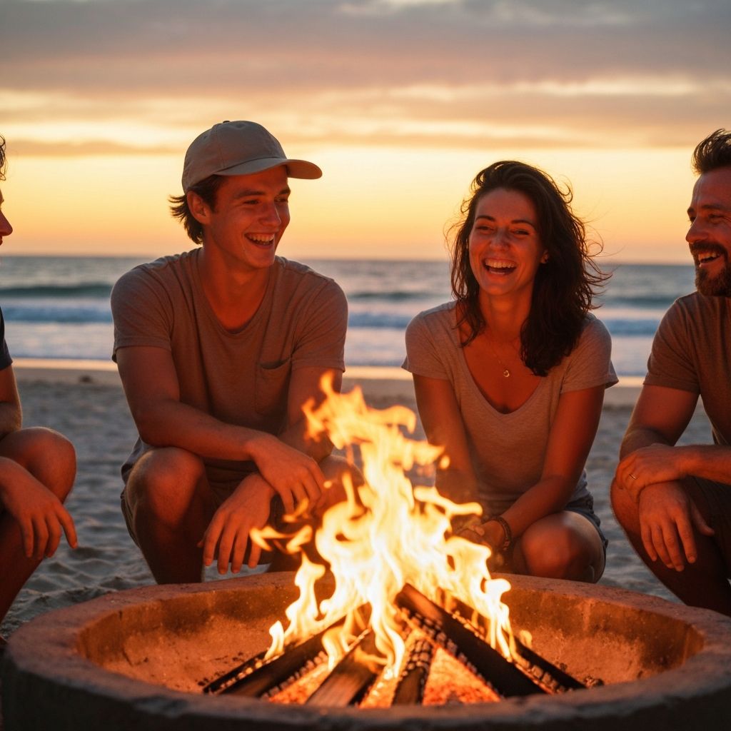 Beach Bonfire with Friends